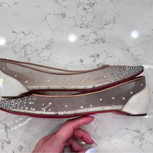 Christian Louboutin Follies Strass Flats, size 37 - Picture 11 of 14